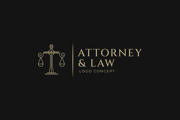 Law and Attorney Design Logo Vector
