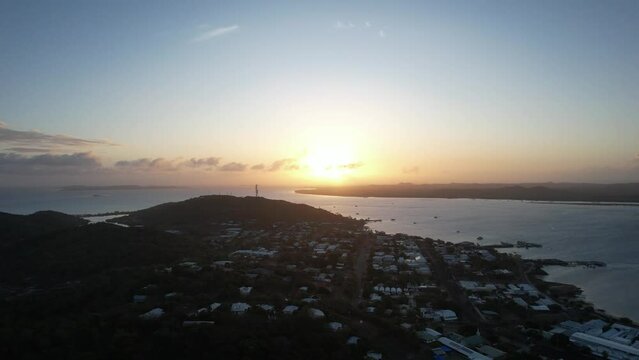 Aerial footage of Thursday Island Queensland Australia