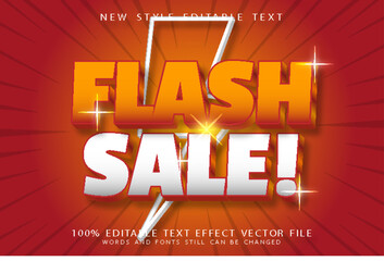 flash sale editable text effect emboss luxury style