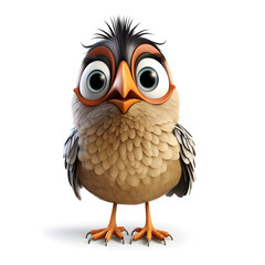 Cartoon 3d of cute bird