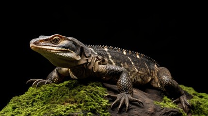 Obraz premium A monitor lizard on a white background