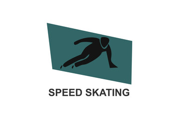 speed skating vector line icon. skate on ice, practice speed skating. sport  pictogram illustration.