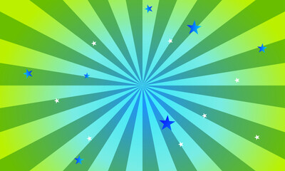Vector gradient background with star and rays