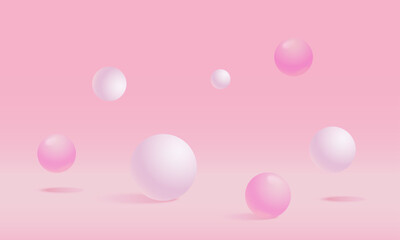 Vector realistic shiny spheres background