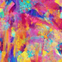 Vibrant Abstract Painting: Colorful Art
