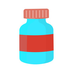 Vector illustrated drugs on white background