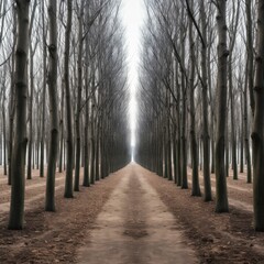 a straight road lined with trees