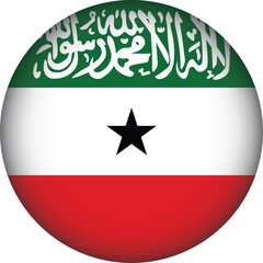 Somaliland Flag Round Shape illustration Vector