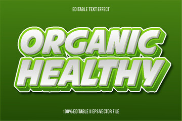 Organic Healthy Editable Text Effect 3d Emboss Gradient Style