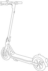 Scooter Outline Illustration Isolated Vector © panadesignteam