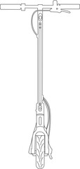 Scooter Outline Illustration Isolated Vector © panadesignteam