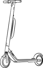 Scooter Outline Illustration Isolated Vector © panadesignteam
