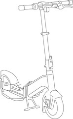 Scooter Outline Illustration Isolated Vector © panadesignteam