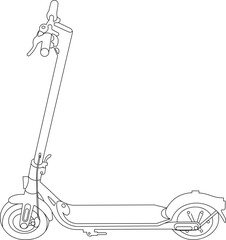 Scooter Outline Illustration Isolated Vector © panadesignteam