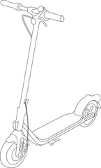 Scooter Outline Illustration Isolated Vector © panadesignteam