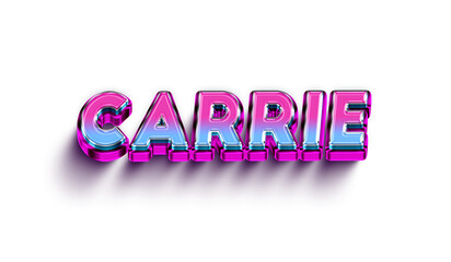 Carrie Colorful 3d Abstract Text name