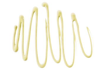 light yellow watercolor zigzag drop isolated on transparent background