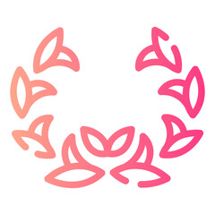 laurel wreath Line Gradient Icon