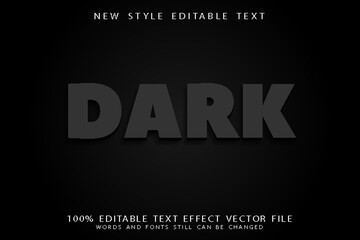 dark editable text effect emboss modern style