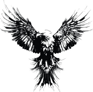 Eagle vector illustrations logo, t-shart design wallpaper  