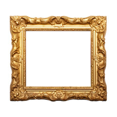 Isolated PNG ancient frame on white background for vintage design.