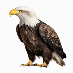 Obraz premium bald eagle isolated on white