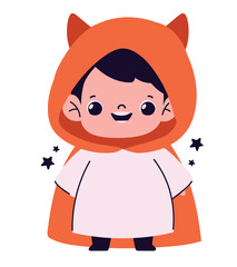 halloween boy dressed as a cat