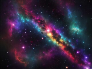 Fototapeta na wymiar Cosmic Beauty: Abstract Galactic Nebulae Background
