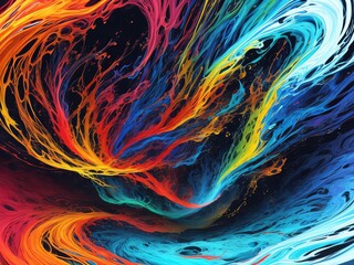 Dynamic Liquid Flow: Abstract Background with Fluid Movement