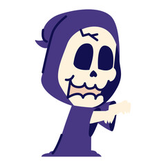 Halloween skull character dancing