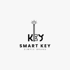 Smartkey icon logo design template.