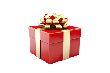 gift box with ribbon on transparent background