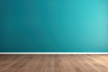 Serene and visually pleasing interior background designed for presentations, featuring a turquoise...