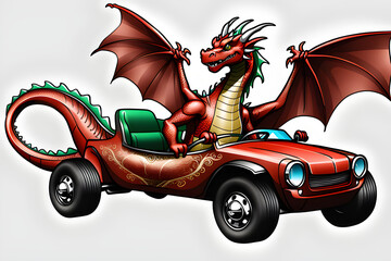 Draw a dragon driving