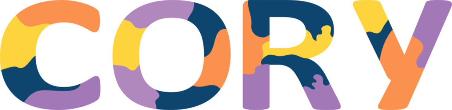 Cory Colorful 3d Abstract Text name