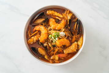 Jjamppong -  Korean Seafood Noodle Soup