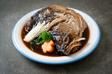Boiled Fish Head with Soy Sauce