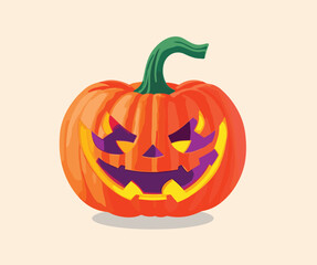 Vector set Pumpkin isolated on white background