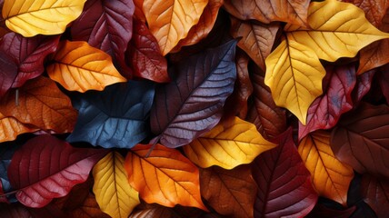 Autumn leaf background banner