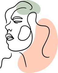 Women Face Line Art