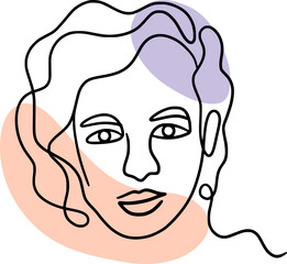 Women Face Line Art