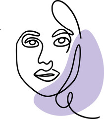 Obraz na płótnie Canvas Women Face Line Art