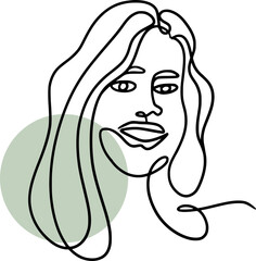 Women Face Line Art