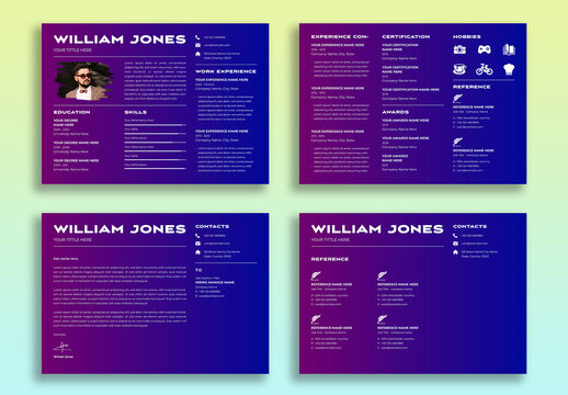 Gradient CV Template Design 