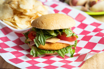 hamburguesa de pollo