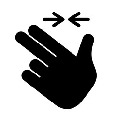 Hand icon symbol vector image. Illustration of the human finger design image