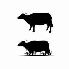 Silhouette for Buffalo logo design template