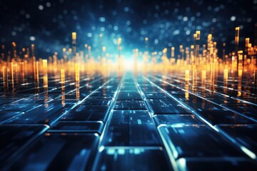 Fototapeta premium Cyber innovation technology background. Generative AI