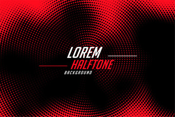 abstract halftone dotted texture background in red and black