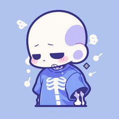 sleepy skeleton